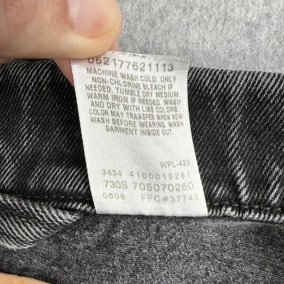 Vintage Levis Jacket Mens Large Black Faded Trucker Denim Type 3 Jean 70507 - Picture 14 of 16